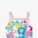 Girl floral poplin jumpsuit 