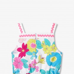 Girl floral poplin jumpsuit 