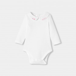 Baby girl long-sleeved cotton bodysuit