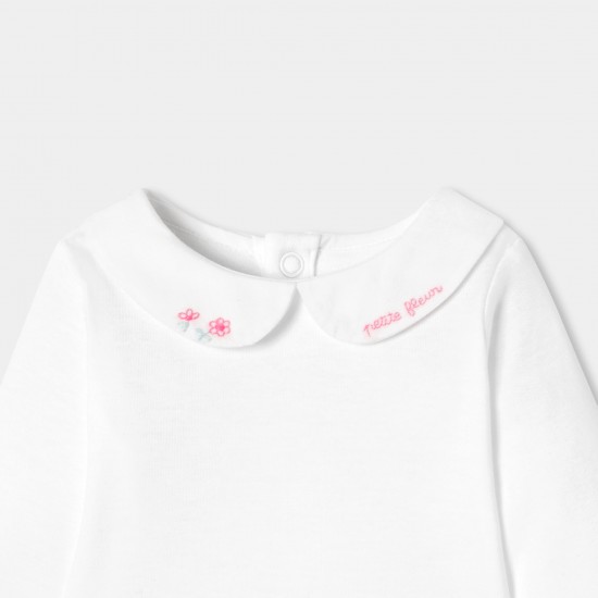 Baby girl long-sleeved cotton bodysuit