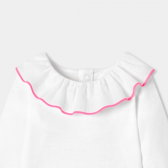 Baby girl long-sleeved cotton bodysuit 
