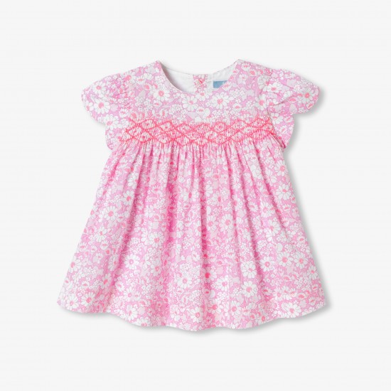 Baby girl short-sleeved Liberty fabrics dress 