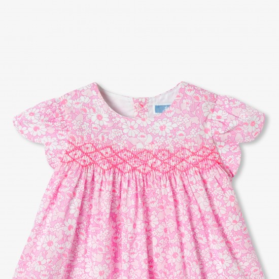 Baby girl short-sleeved Liberty fabrics dress 