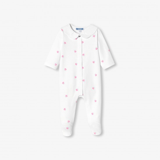 Baby girl Interlock cotton floral print pajamas