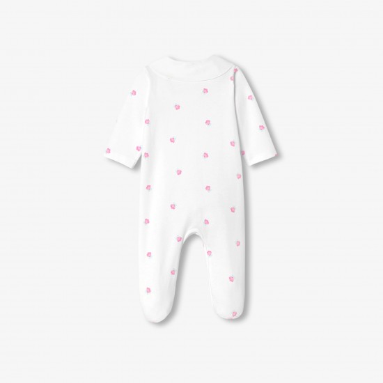 Baby girl Interlock cotton floral print pajamas