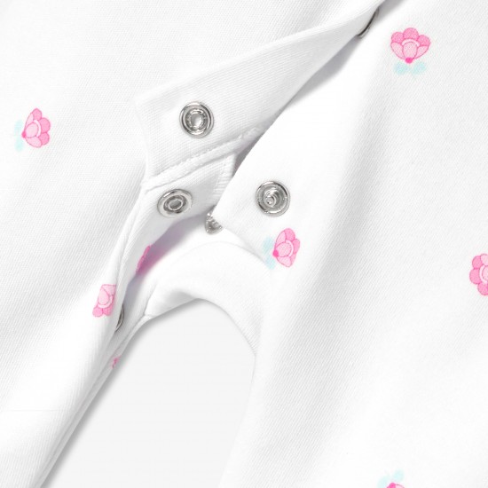 Baby girl Interlock cotton floral print pajamas