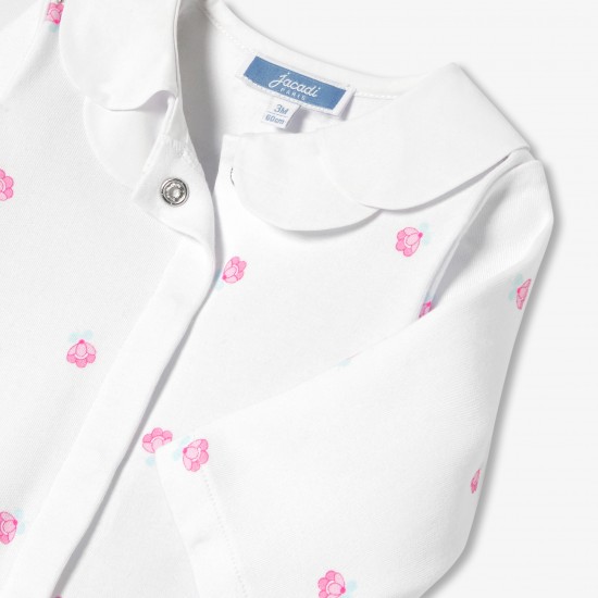 Baby girl Interlock cotton floral print pajamas
