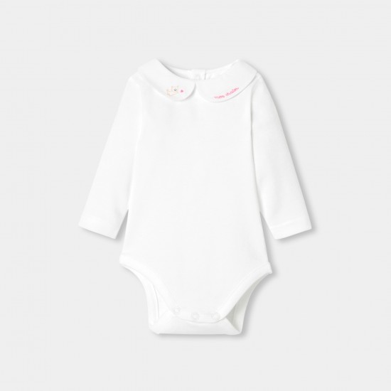 Baby girl long-sleeved cotton bodysuit