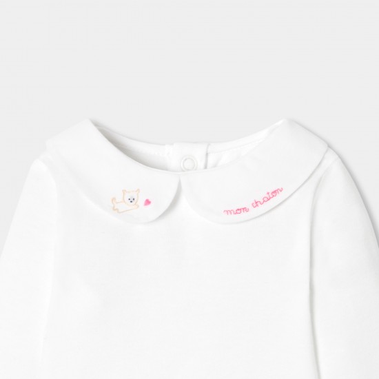 Baby girl long-sleeved cotton bodysuit