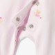 Baby girl fleece pajamas with cat and heart motifs