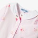 Baby girl fleece pajamas with cat and heart motifs