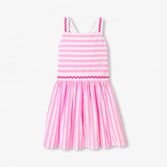 Girl striped poplin dress