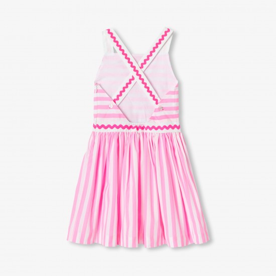 Girl striped poplin dress