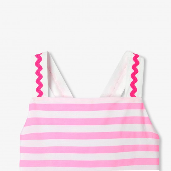 Girl striped poplin dress