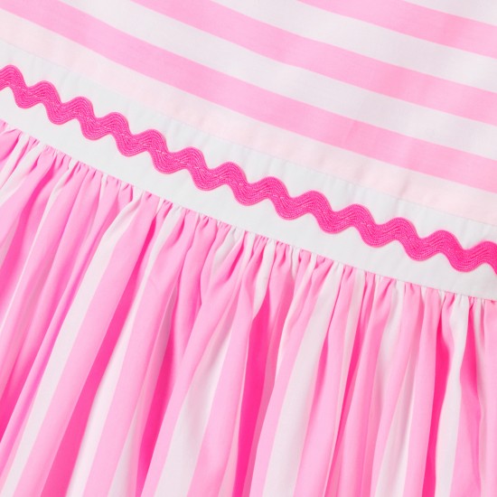 Girl striped poplin dress
