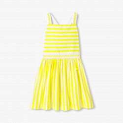 Girl striped poplin dress