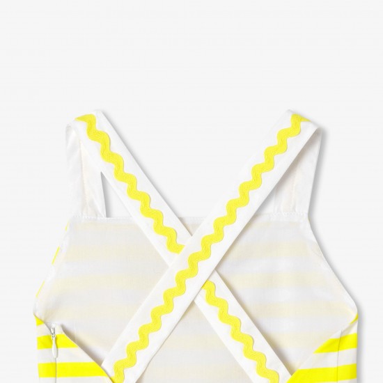 Girl striped poplin dress