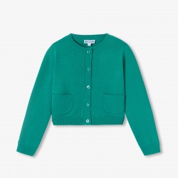 Girl cotton jersey cardigan