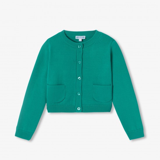 Girl cotton jersey cardigan