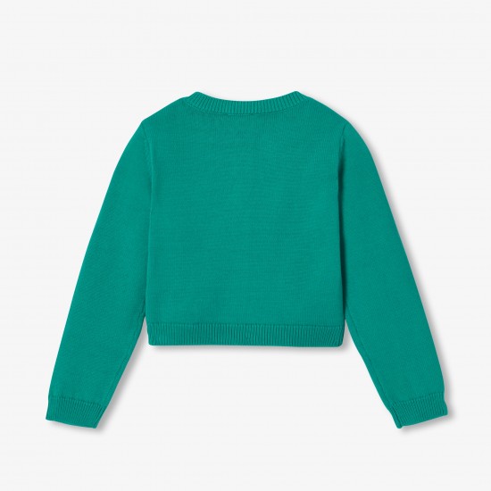 Girl cotton jersey cardigan
