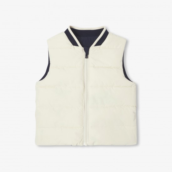 Baby boy reversible sleeveless padded jacket