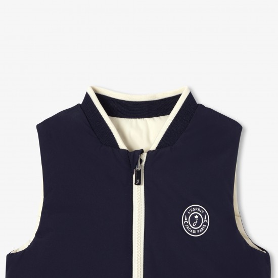 Baby boy reversible sleeveless padded jacket