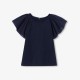 Girl ruffled sleeve T-shirt
