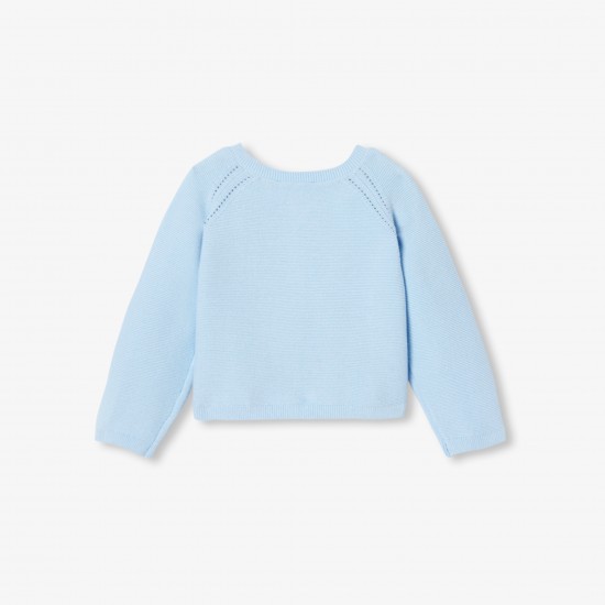 Baby girl garter stitch cardigan