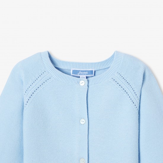 Baby girl garter stitch cardigan