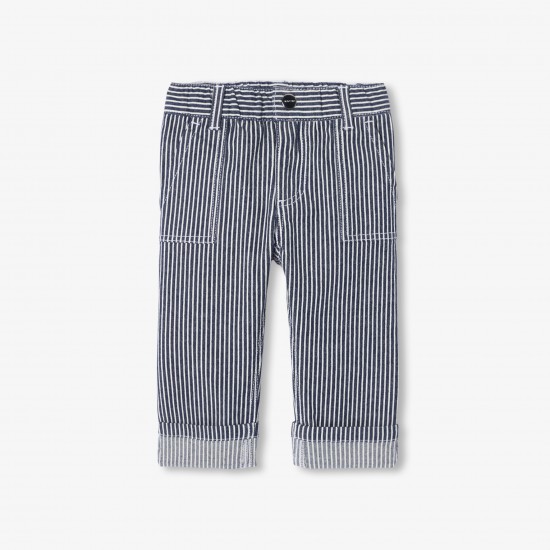 Baby striped twill pants