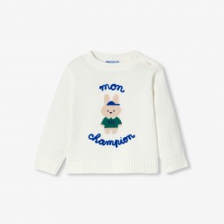 Baby boy intarsia bunny cotton jumper