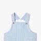 Baby boy striped poplin overalls