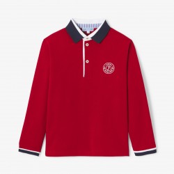Boy cotton piqué rugby shirt