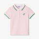 Girl short-sleeved cotton piqué polo shirt