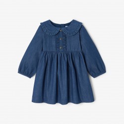 Baby girl dress in lightweight denim