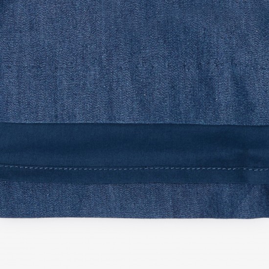 Baby girl dress in lightweight denim