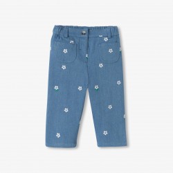 Baby girl embroidered jeans