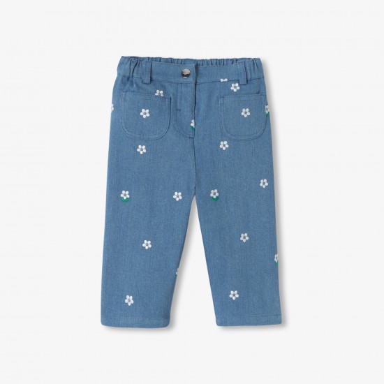 Baby girl embroidered jeans