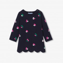 Baby girl long-sleeved knitted dress
