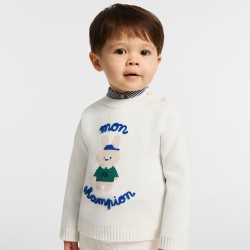 Baby boy intarsia bunny cotton jumper