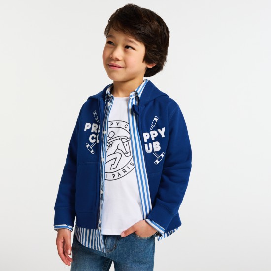 Boy zip-up fleece sweatshirt