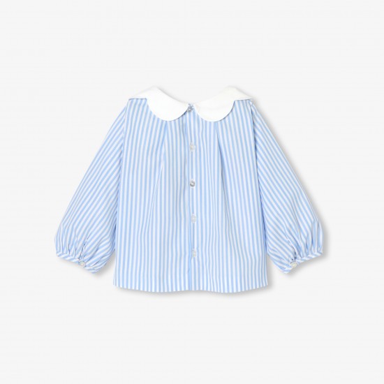 Baby girl striped poplin blouse