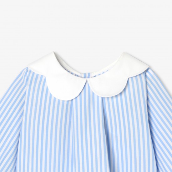 Baby girl striped poplin blouse