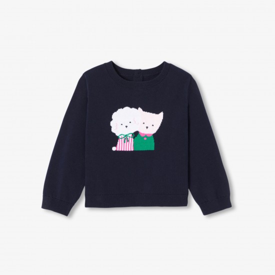 Baby girl cotton sweater