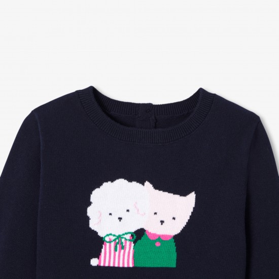 Baby girl cotton sweater