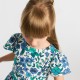 Girl floral print poplin dress