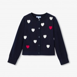 Girl heart jacquard cardigan