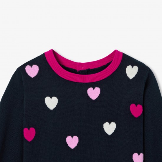 Girl heart jacquard jumper