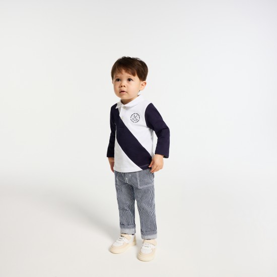 Baby striped twill pants