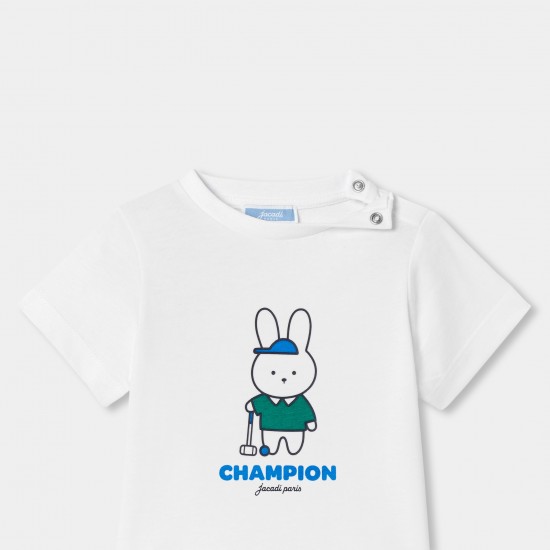 Baby boy short-sleeved cotton T-shirt